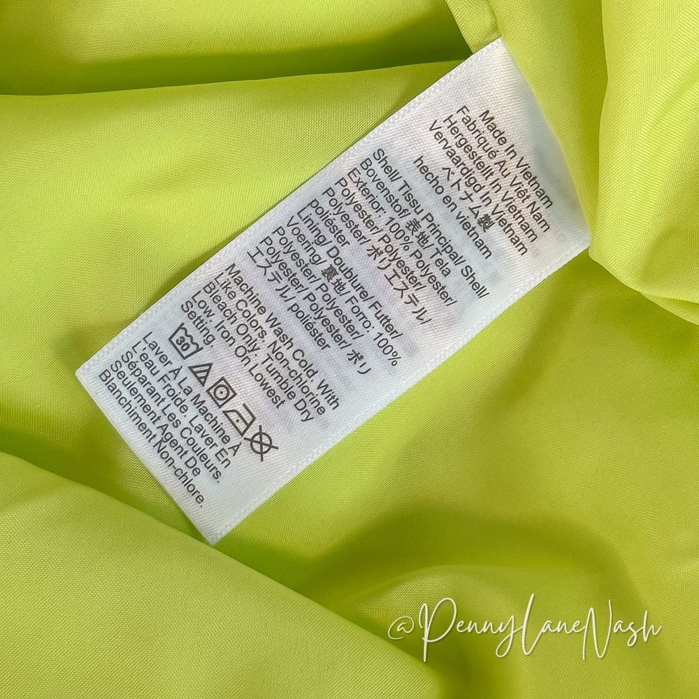 J Crew Scalloped Edge Cami Tank NEON Yellow/Green - Picture 5 of 8